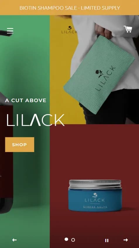 LilΛck Beauty landing page design