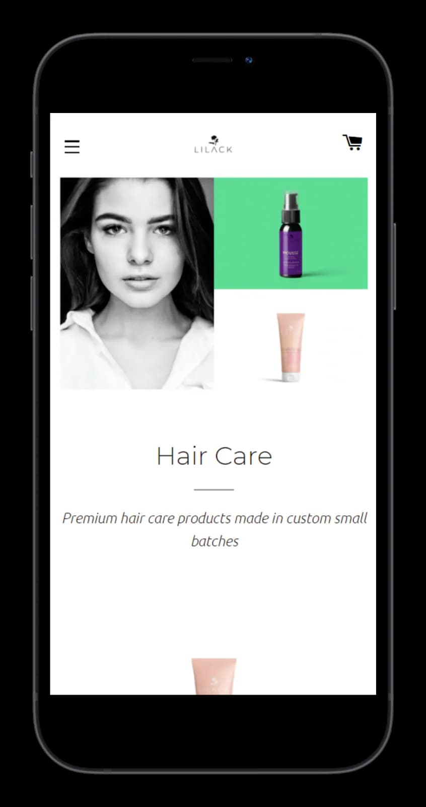 LilΛck Beauty mobile layout